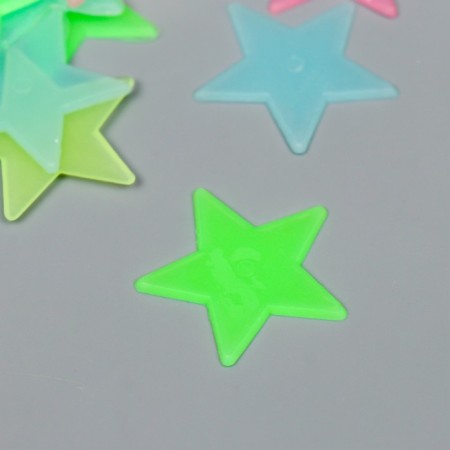 Stick phosphorus plastic "Star" set 50 pcs mix 17x12 cm-2