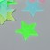 Stick phosphorus plastic "Star" set 50 pcs mix 17x12 cm