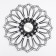 Watching clock, series: openwork, "Pillao", smooth move, D-59 cm, dial 22 cm