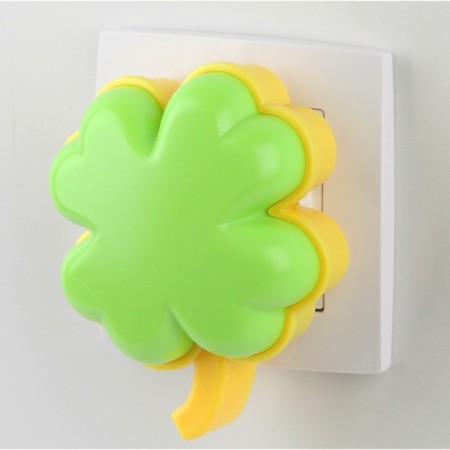 Non-light nightlight NN-606-LS-GR in a socket with a light sensor, green color-1