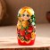 Nesting doll "strawberry", black scarf, 5 puppet, 18 cm