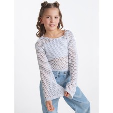 Sweater Children's Amarobaby Lattice, height 134 cm, white color