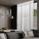 Witerra curtain with embossing a monogram 300x260cm, white, veil, PE100%