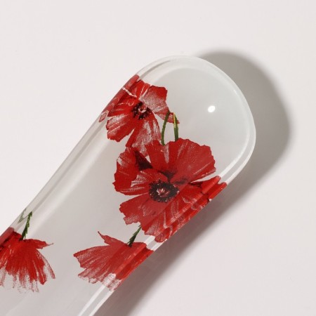 Glass stand under a spoonful of the share "Red poppies", 23.5 × 8.3 × 1.5 cm-5