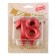 Candle in the cake jubilee "line", number 18, red metallic, 8cm
