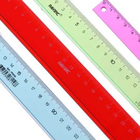 Set 4 line Calligrata "Neon", 15, 20, 25 and 30 cm, transparent, euro suspension, mix-5