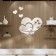 Interior stickers "hearts", mirror, decor on the wall, panel 22 x 28.5 cm, 5 email