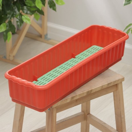 Box for flowers with a drainage grill, 9.5 l, color mix-12
