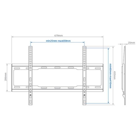 ARM Media Steel-1 Black 32 "-90" Max.40kg, wall-mounted capacible 100471-1