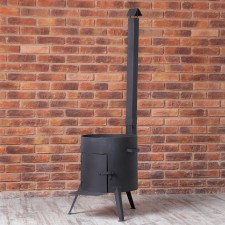 Oven for a cauldron 16 l d = 42 cm, with a chimney, with a door