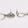 Earrings with mother -of -pearl "Magic" circle and ring, white color in silver