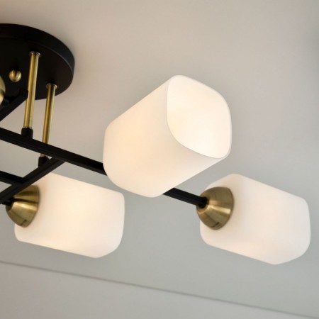 Ceiling chandelier Citilux "Henry" CL130265, 79.5x42x1.5 cm, 6x75W, E27, Black Color Black-10