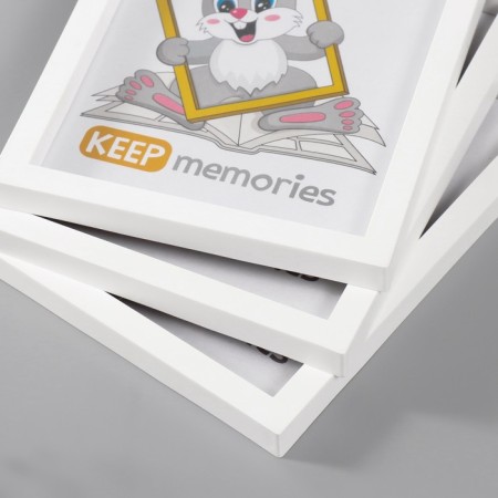 Set of photo frames plastic L-3 15x21 cm (3 pcs.), White-1