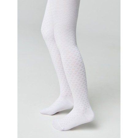 Pantyhose baby cotton Conte kids tip-top, height 104-110 cm, white color-1