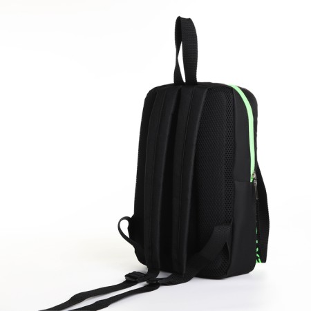 Textura's backpack, external pocket, black/light green color-2