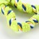 A toy twisted of rubber and rope "Putness", 19.5 cm, light green