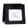 Gift package, craft, with a window, "black", 15 x 15 x 15 cm