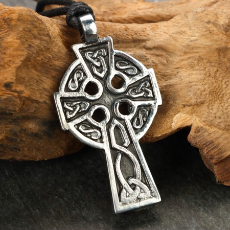 Protective amulet "Celtic Cross", 26x44mm, metallic-1