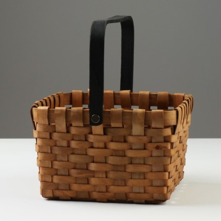Wicker basket, 19 x 19 x H12/24 cm, sequoia-1