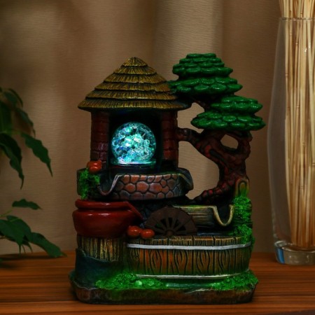 Fountain "House under the tree" 14x19x25 cm (with a stand)-2