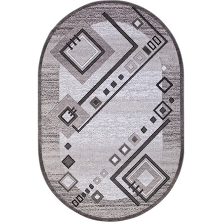 Oval carpet Merinos Silver, size 150x400 cm, Gray color
