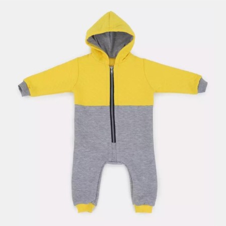 Combineson children's insulated tops "Capitane", height 62 cm, color gray/yellow-6