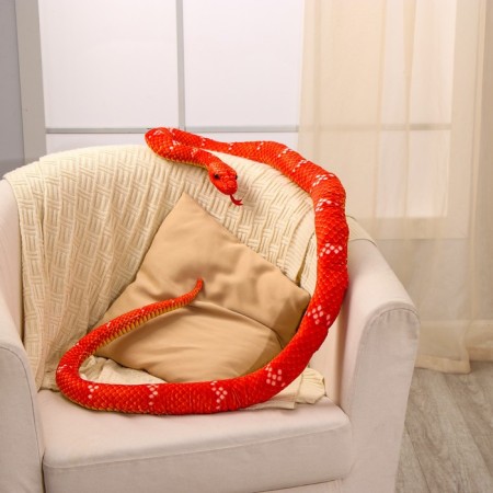 Soft toy "snake", 40 cm/200 cm, terracotta color-4
