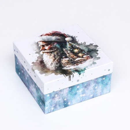 Square box "Santa Claus", 19 × 19 × 10 cm-1