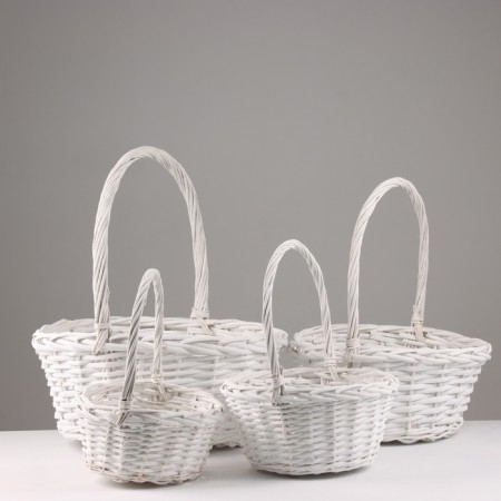 Camping, 44x20/49 cm, 35x17/44 cm, 29x15/38 cm, 23x12/33 cm, white, willow
