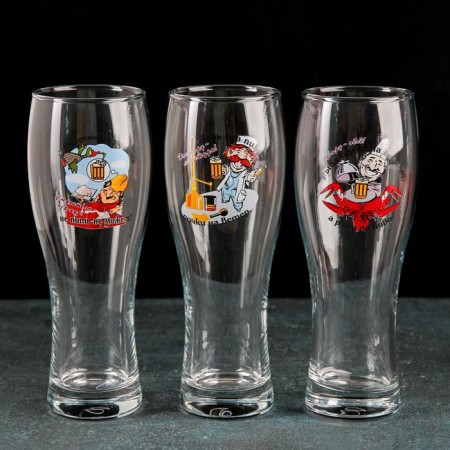 Beer glass "Podkolists", 500 ml, MIX drawing-3
