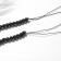 Beads on threads ball No. 4 "Spinel", Black color, 43cm
