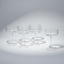 A set of champagne glasses 