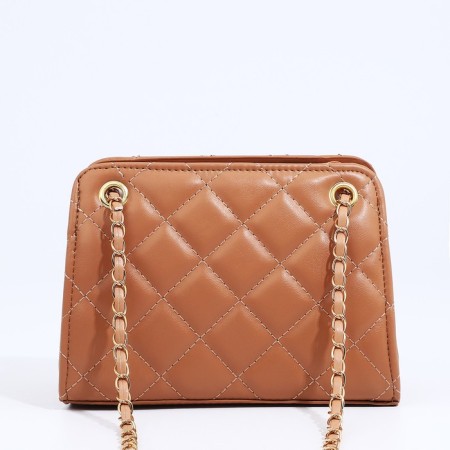 Female bag, zipper clutch, beige color