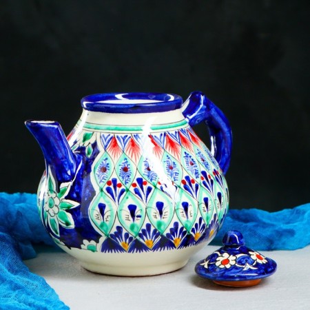 Rishtan ceramics "Patterns", 1600 ml, blue mix-2