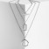 Pendant "Chain" frame with a ring, color silver, l = 52 cm