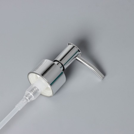 Pump for a dispenser, plastic, thread diameter 28 mm, stick length 20 cm, silver color-1