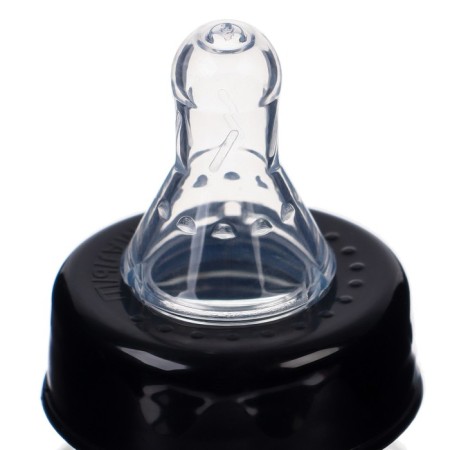 A bottle for feeding glass "Milk No. 1", a classic throat, 250 ml., From 3 months.-5