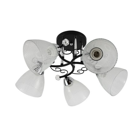 Lamp Ceiling Economic light 12258/5BK+CR WT, 5x60W, E27, 28x50x50 cm, color chromium