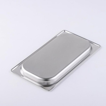 Gastrootiness 1/3 of stainless steel, 20 mm, 32.7 × 17.6 × 2 cm, thickness 0.8 mm-2