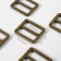 The buckle is regulatory, two -sided, the inner width is 25 mm, the thickness is 3 mm, 5 pcs, the color is bronze