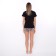 Home female set "Sleep All Day" (T -shirt/shorts), black color, size 44