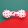 Brying toy "New Year's bone" for dogs, white, 12 cm