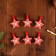 A set of New Year's decor on the clothespin, 6 pcs. "Asterisks with a deer"