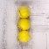 Set of balls plastic D-5.5 cm, 3 pcs "matte" yellow