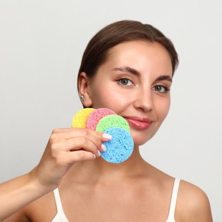 A set of spunges for washing "softness", d = 5.8 cm, 4 pcs, multi -colored-6