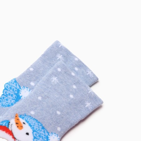 Noski children's terry, the color of light blue melange/blue, size 14-16-1