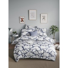 Постельное бельё евро Guten Morgen Cotton cloud, размер 220x240 см, 215x220 см, 70x70 см - 2 шт, цвет синий
