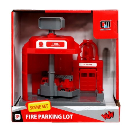Parking "Firefight", with a rise, the machine drops off the button, the bell calls, mix-14