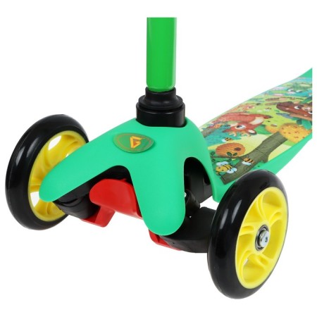 Graffiti scooter “In the forest”, Pu Pu 110/80 mm, ABEC 7, Green color-3