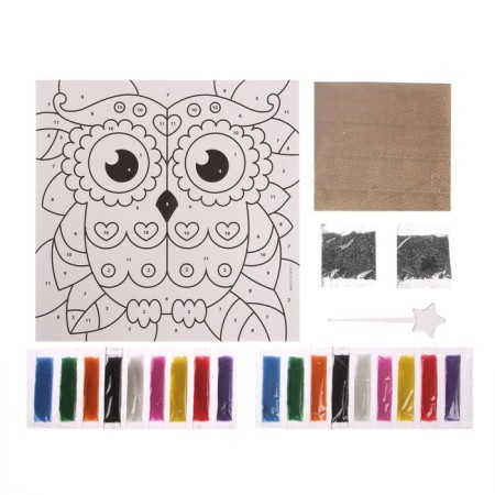 Set for creativity. Fresco sand "Magic Owl"-2